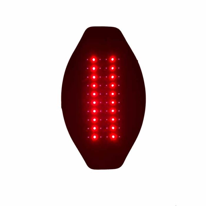 Red led light device with black shape body